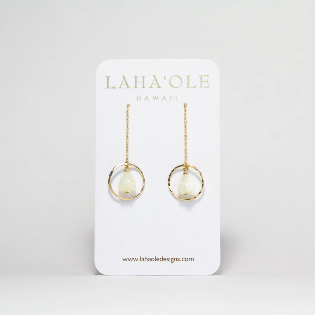 Pop-Up Mākeke - Laha'ole Designs - Pīkake Threader 14k Gold Fill Earrings