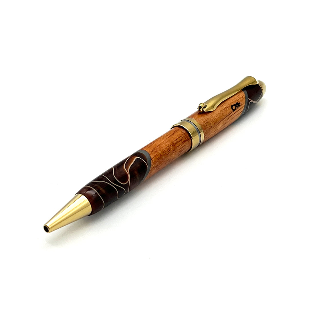 Pop-Up Mākeke - Lau Lau Woodworks - Designer Neopean Ballpoint Pen - Style #2 - Front View