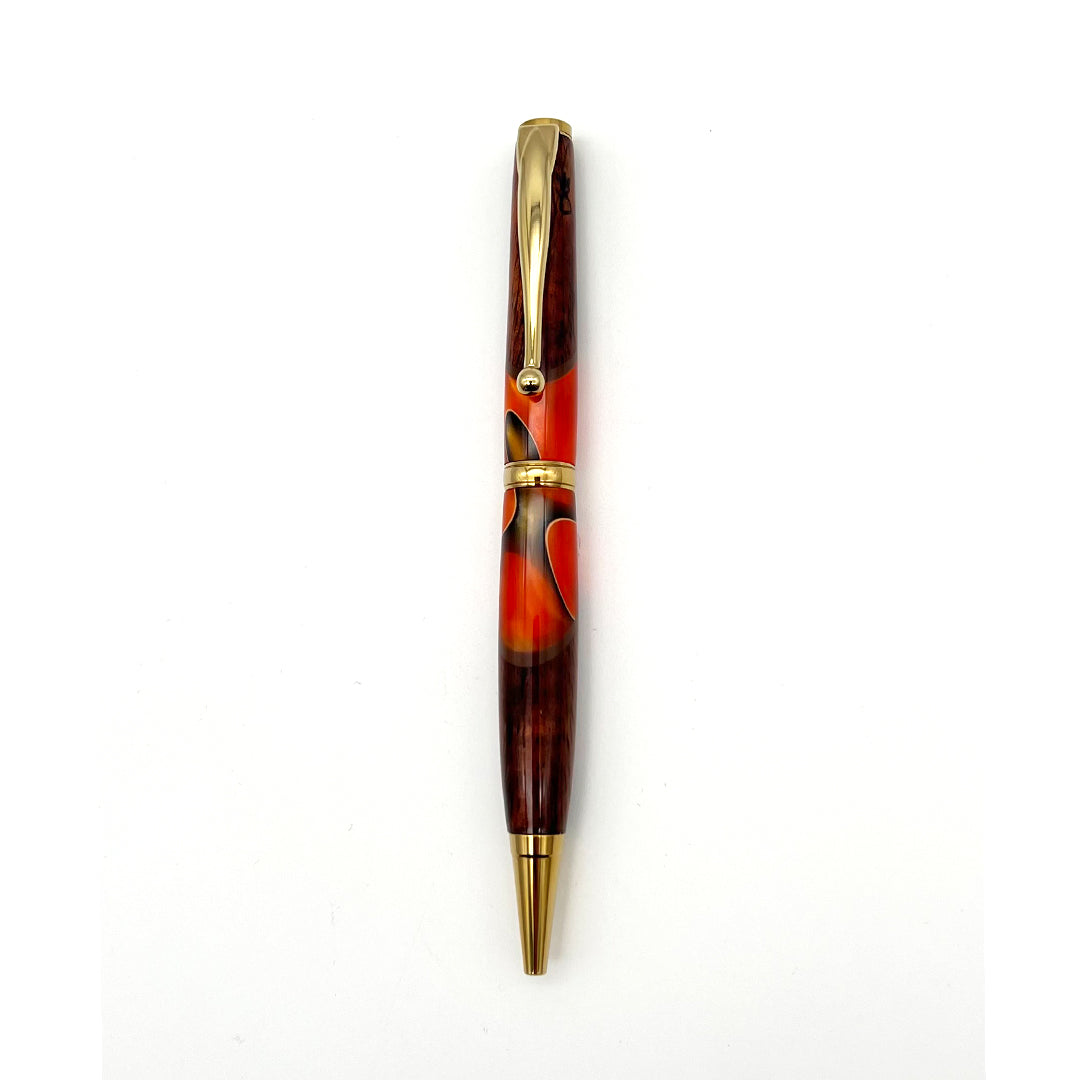 Pop-Up Mākeke - Lau Lau Woodworks - Designer Slim Ballpoint Pen - Style #1