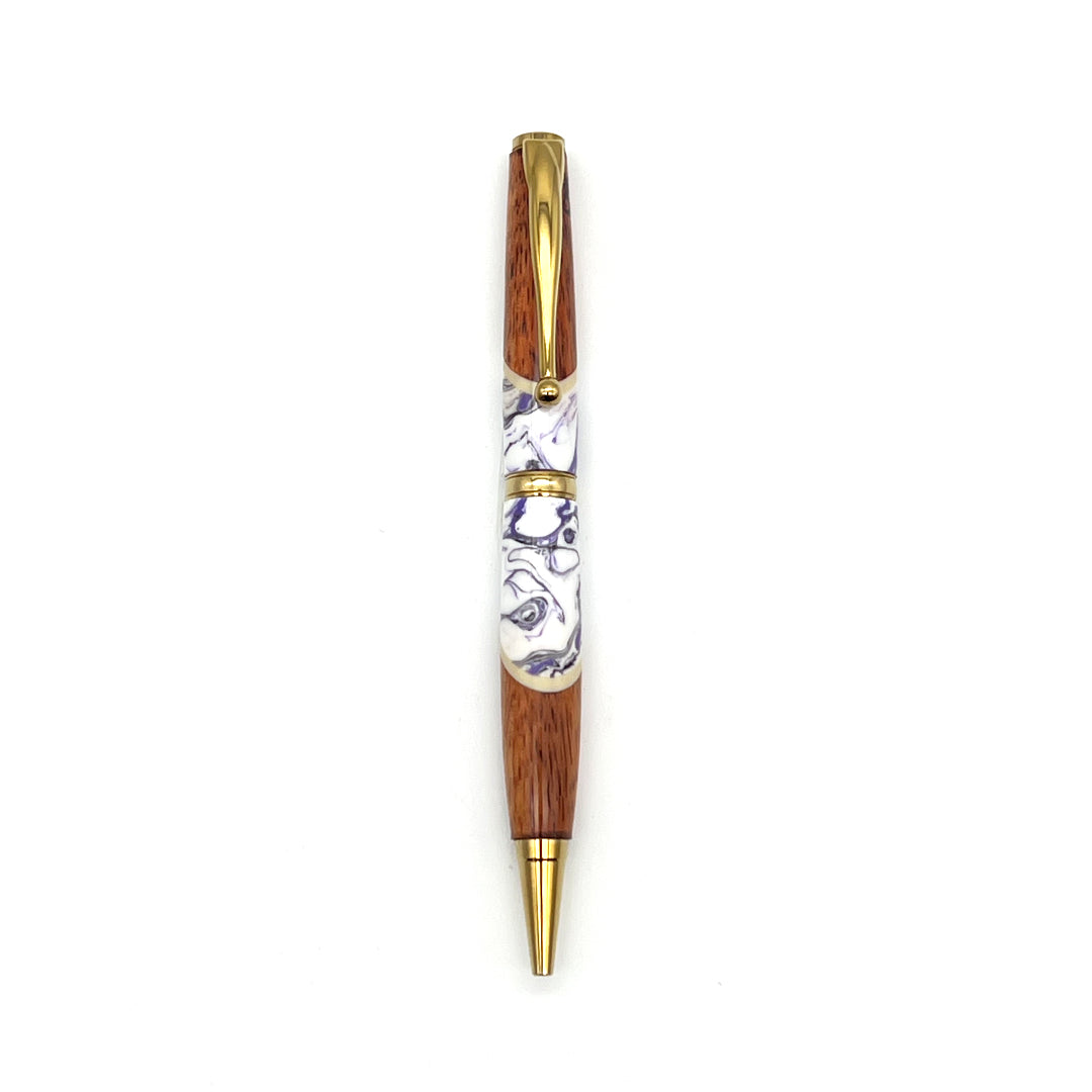 Pop-Up Mākeke - Lau Lau Woodworks - Designer Slim Ballpoint Pen - Style #2