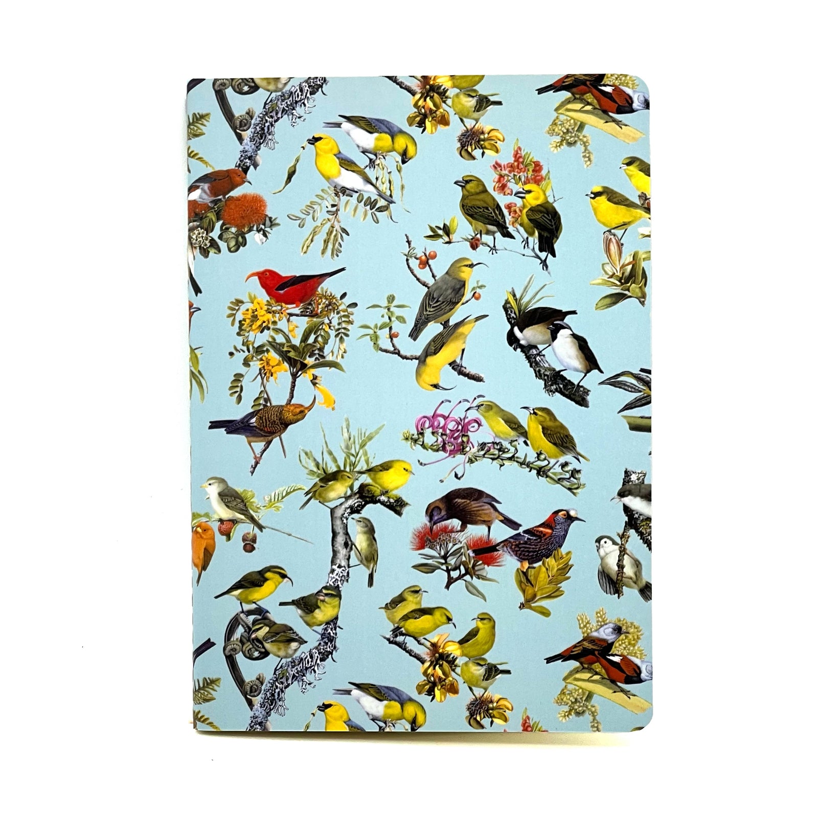 Pop-Up Mākeke - Laulima Hawai'i - Hawaiian Honeycreeper Blank Journal - Sky Blue