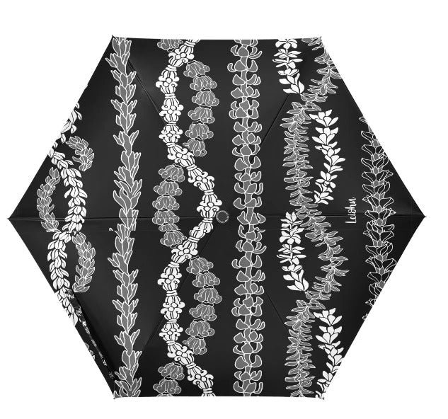 Pop-Up Mākeke - Lei&#39;ohu Designs - Compact Umbrella - Forever Lei &#39;Ele&#39;Ele