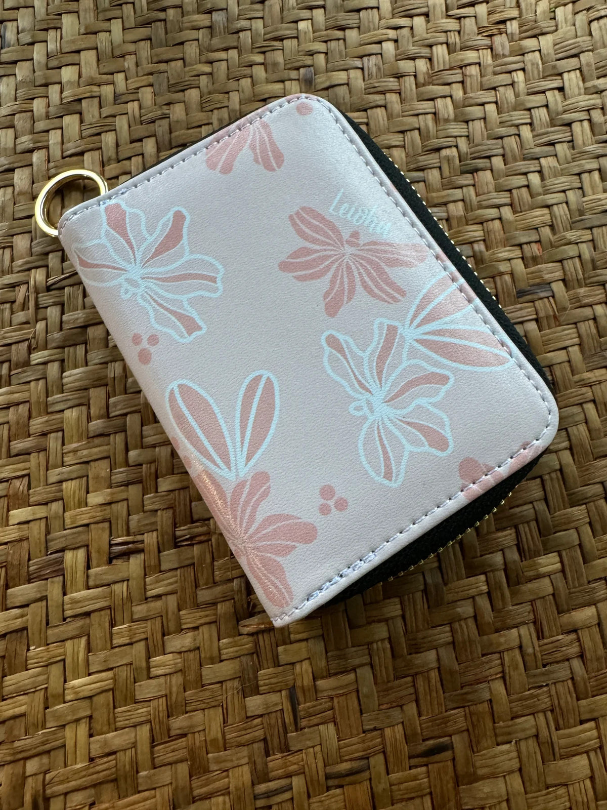 Pop-Up Mākeke - Lei&#39;ohu Designs - Mini Wallet - Naupaka - Front View