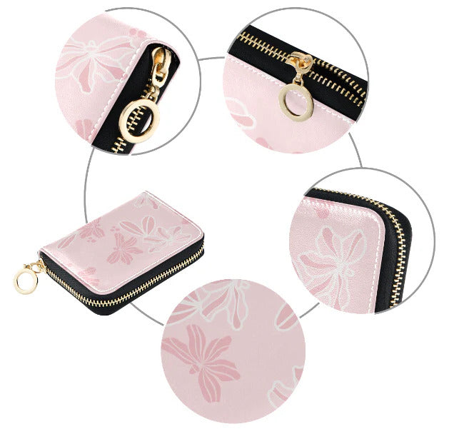 Pop-Up Mākeke - Lei'ohu Designs - Mini Wallet - Naupaka - Front View