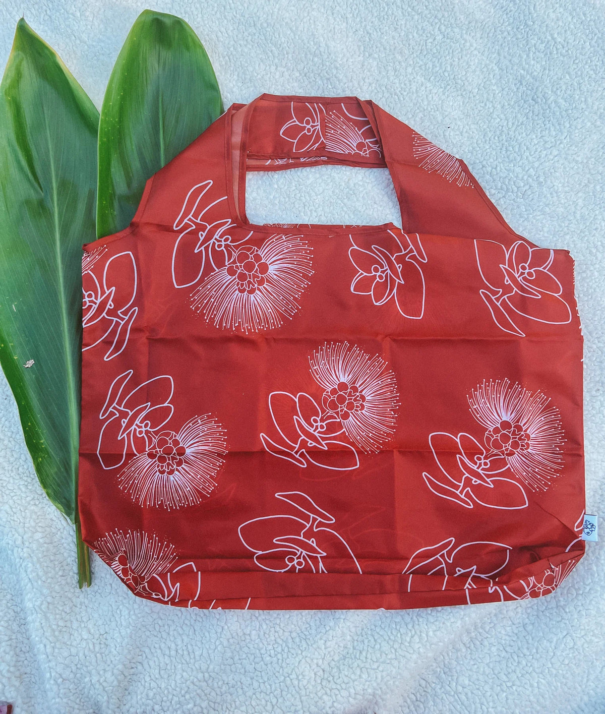 Pop-Up Mākeke - Lei&#39;ohu Designs - Reusable Grocery Bag - &#39;Ohi&#39;a Lehua