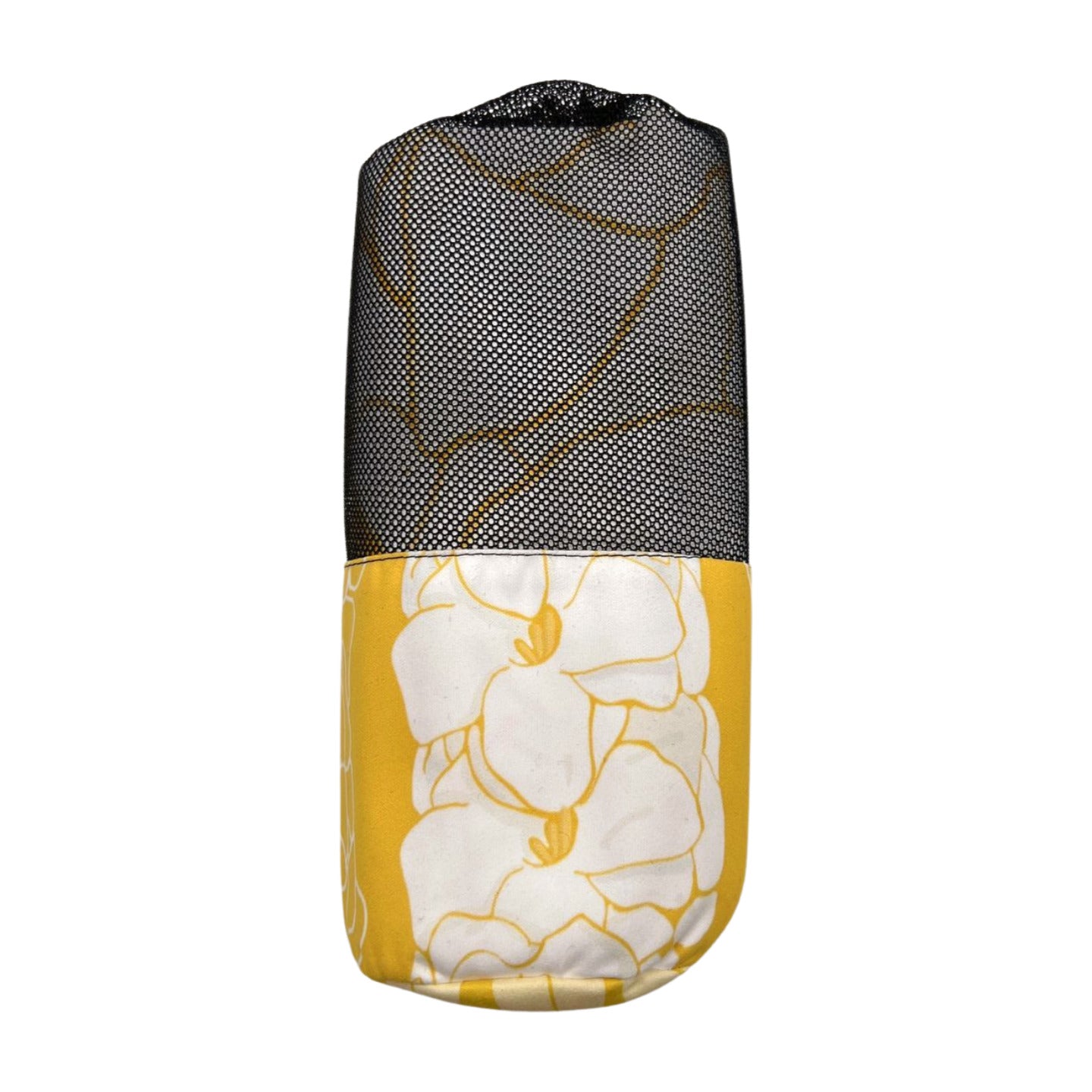 Pop-Up Mākeke - Leiohu Designs - Microfiber Beach Towel - Double Puakenikeni Lei - Front View