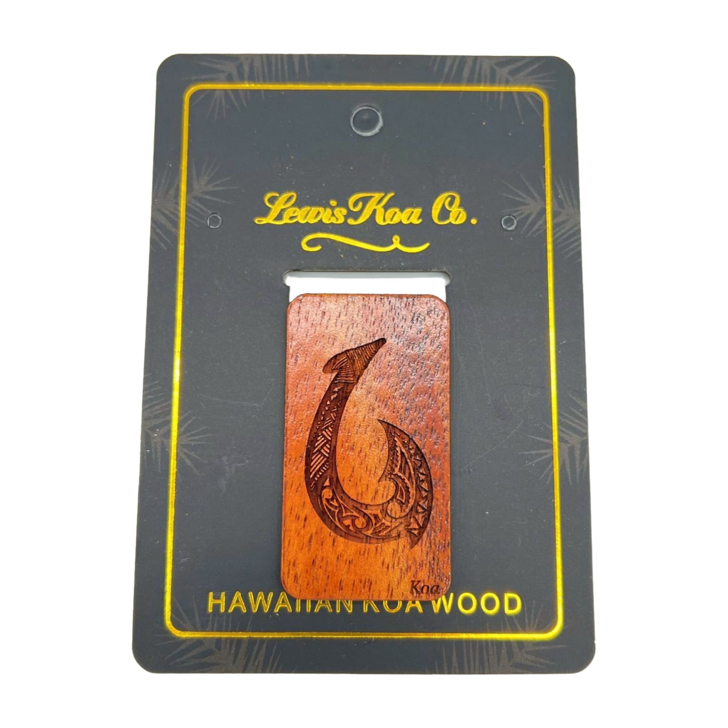 Pop-Up Mākeke - LewisKoa Co. - Koa Money Clip - Fish Hook