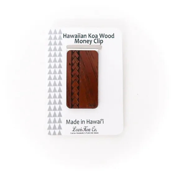 Koa Money Clip - Tribal Spear