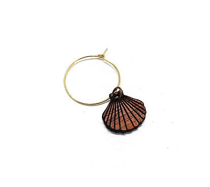 Pop-Up Mākeke - LewisKoa Co. - Koa Wine Charm - Seashell