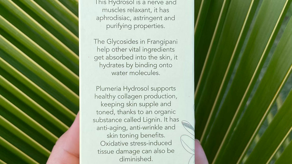 Plumeria (Frangipani) Hydrosol