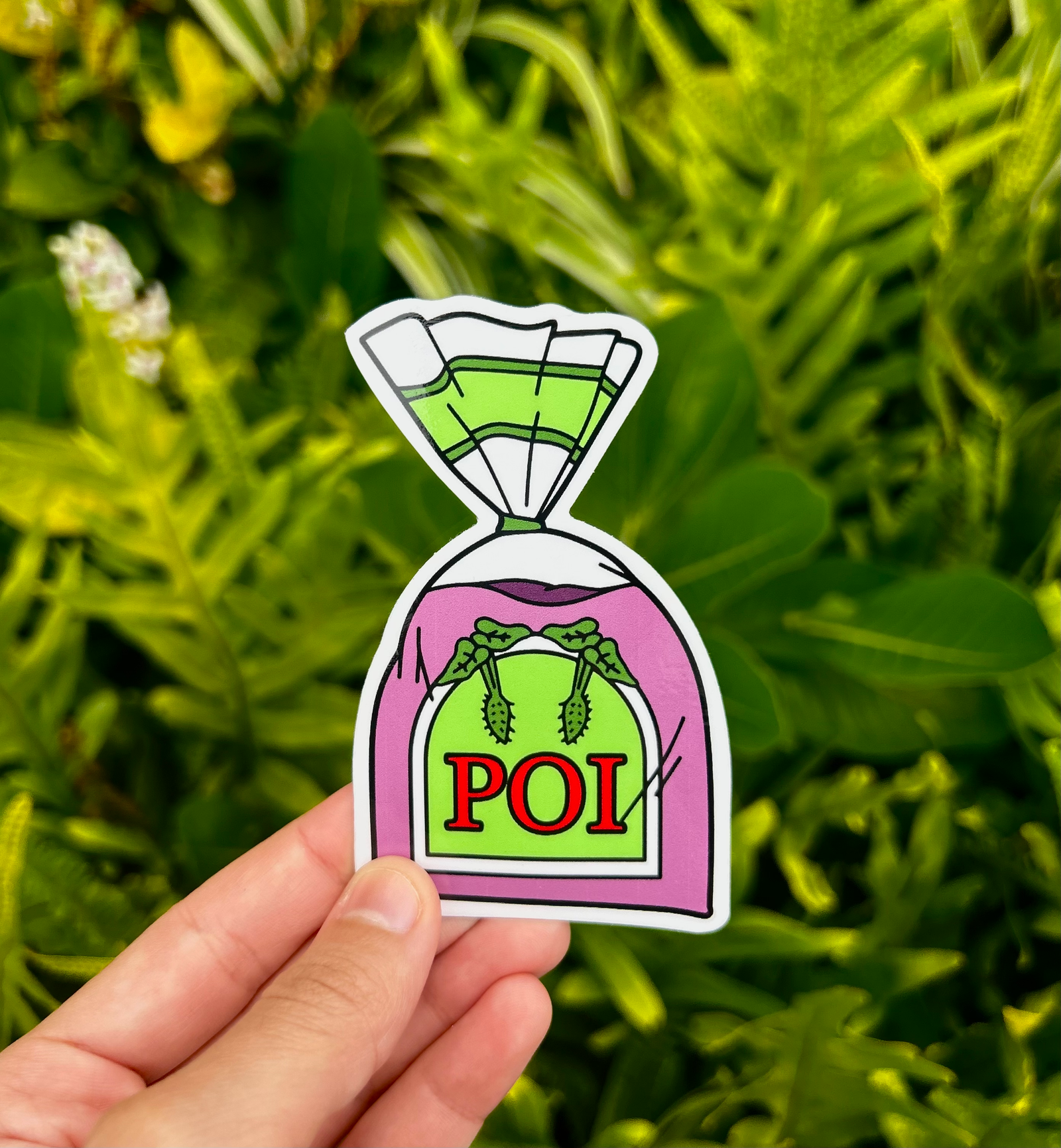 Pop-Up Mākeke - Mahea Leah - Bags of Poi Sticker - Front View