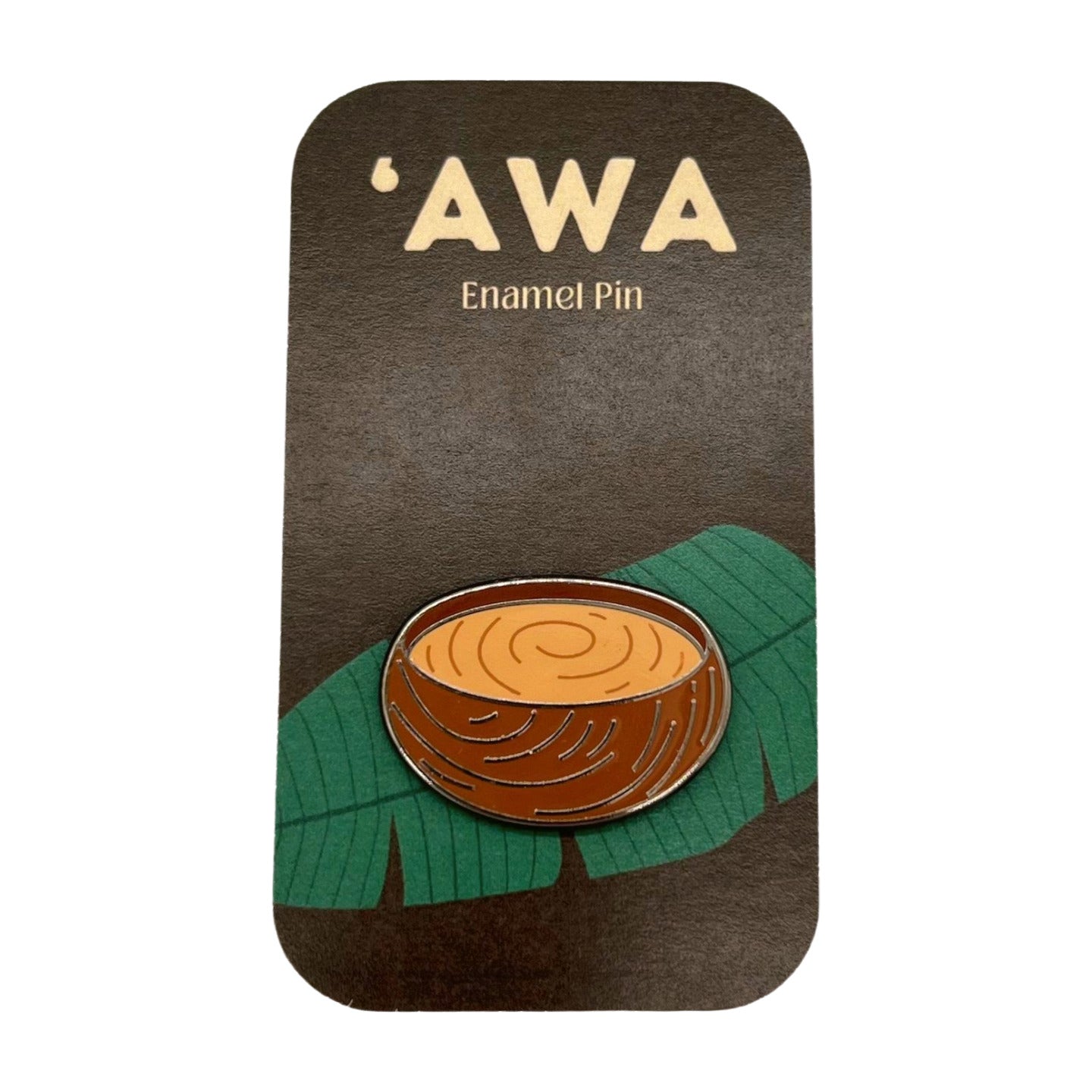 Pop-Up Mākeke - Mahea Leah - ‘Awa Enamel Pin - Front View