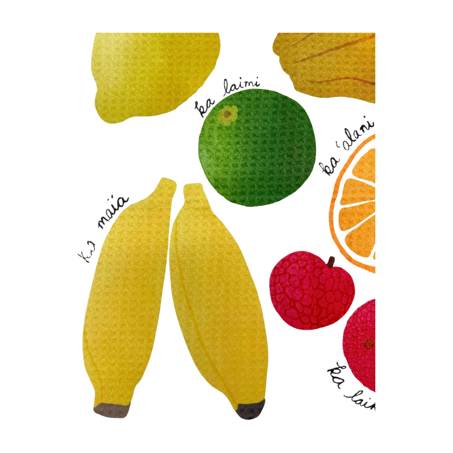 Hua'ai / Fruits Dish Towel - White