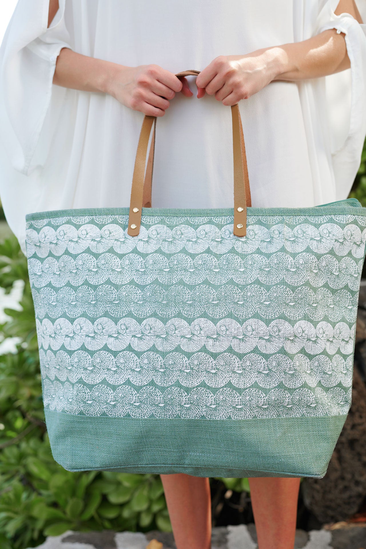 Pop-Up Mākeke - Manaola - Kahaone Bag Set - Lei Kūpeʻe in Puritan Grey - In Use