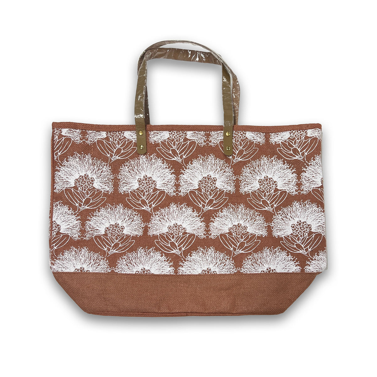 Pop-Up Mākeke - Manaola - Kahaone Tote Bag - Kalihilehua in Apricot Brandy