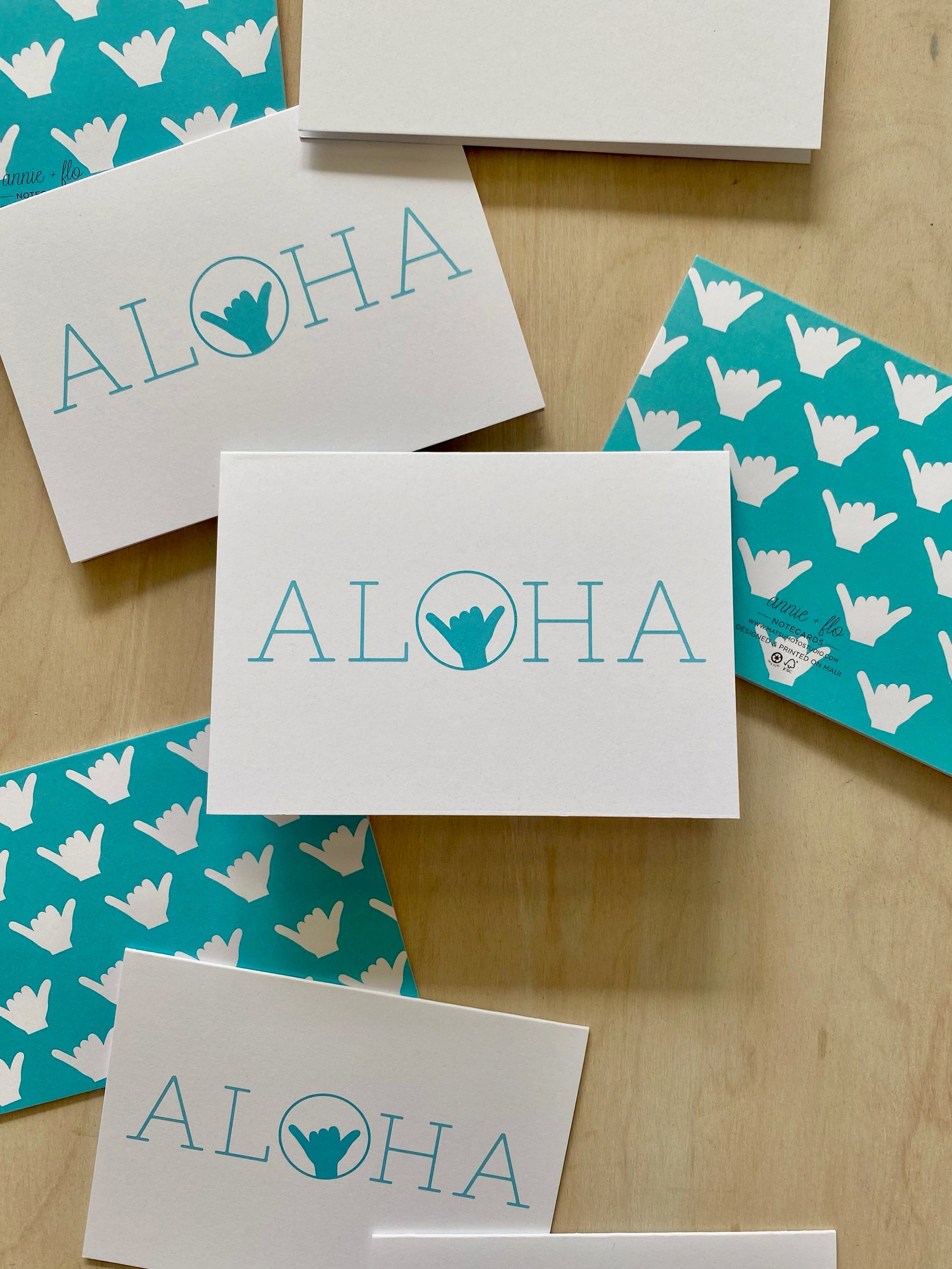 Pop-Up Mākeke - Matsumoto Studio - Aloha Shaka Blank Notecard