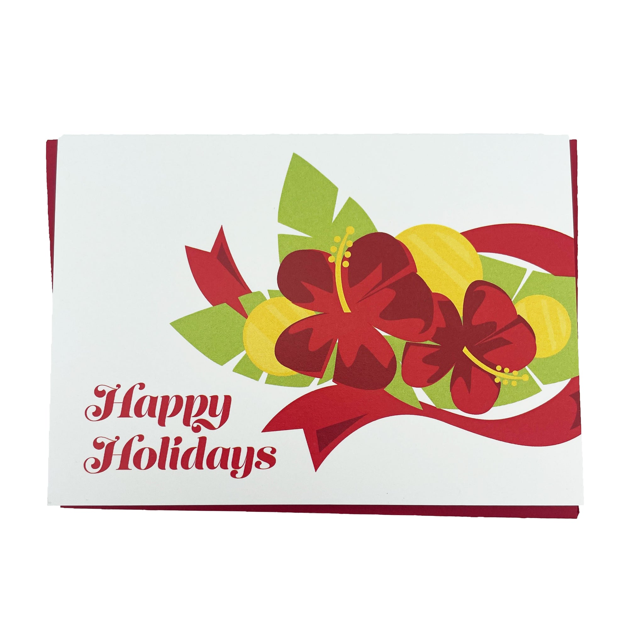 Pop-Up Mākeke - Matsumoto Studio - Happy Holiday Hibiscus Holiday Card