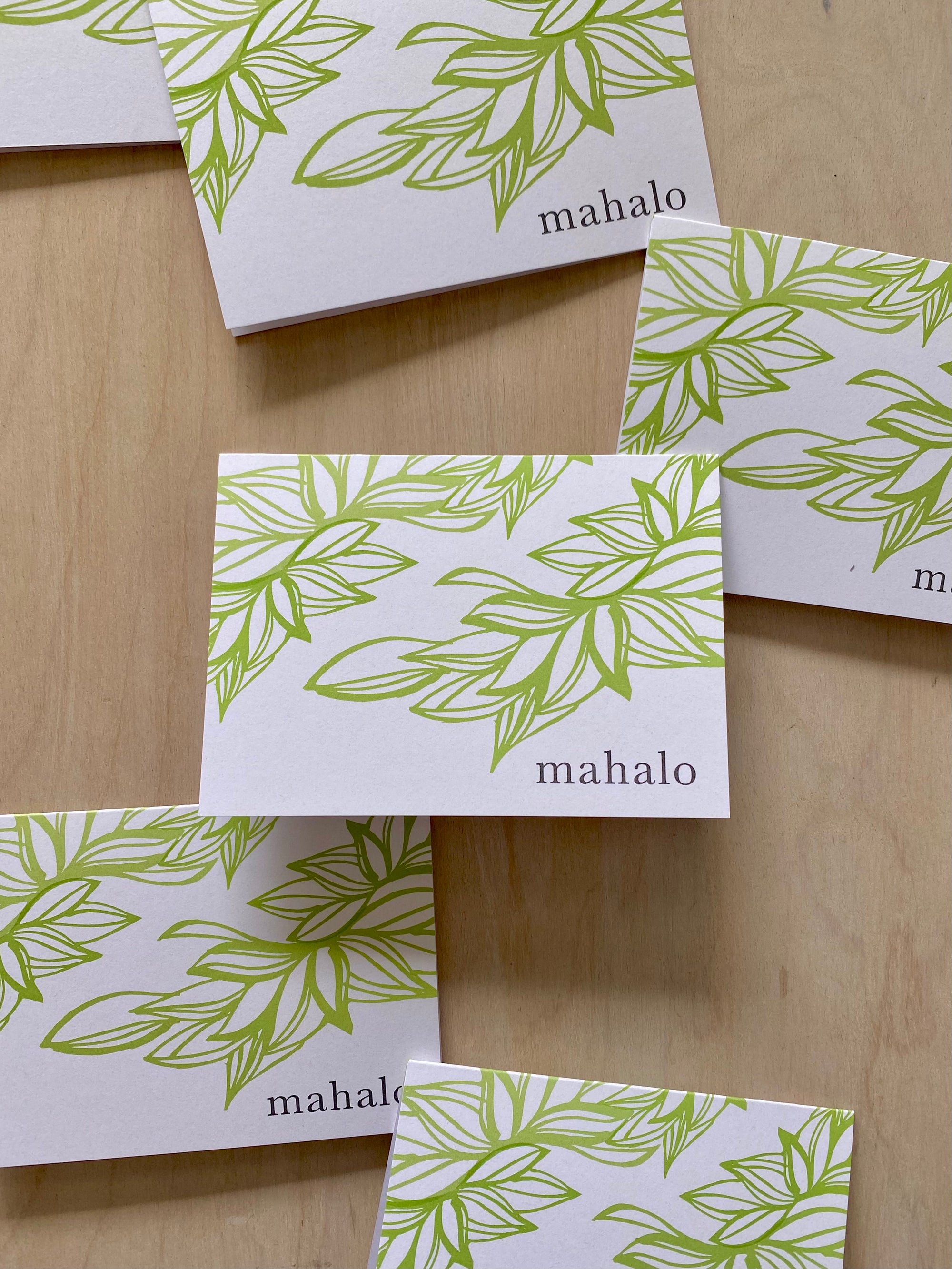 Pop-Up Mākeke - Matsumoto Studio - Mahalo Maile Blank Notecard