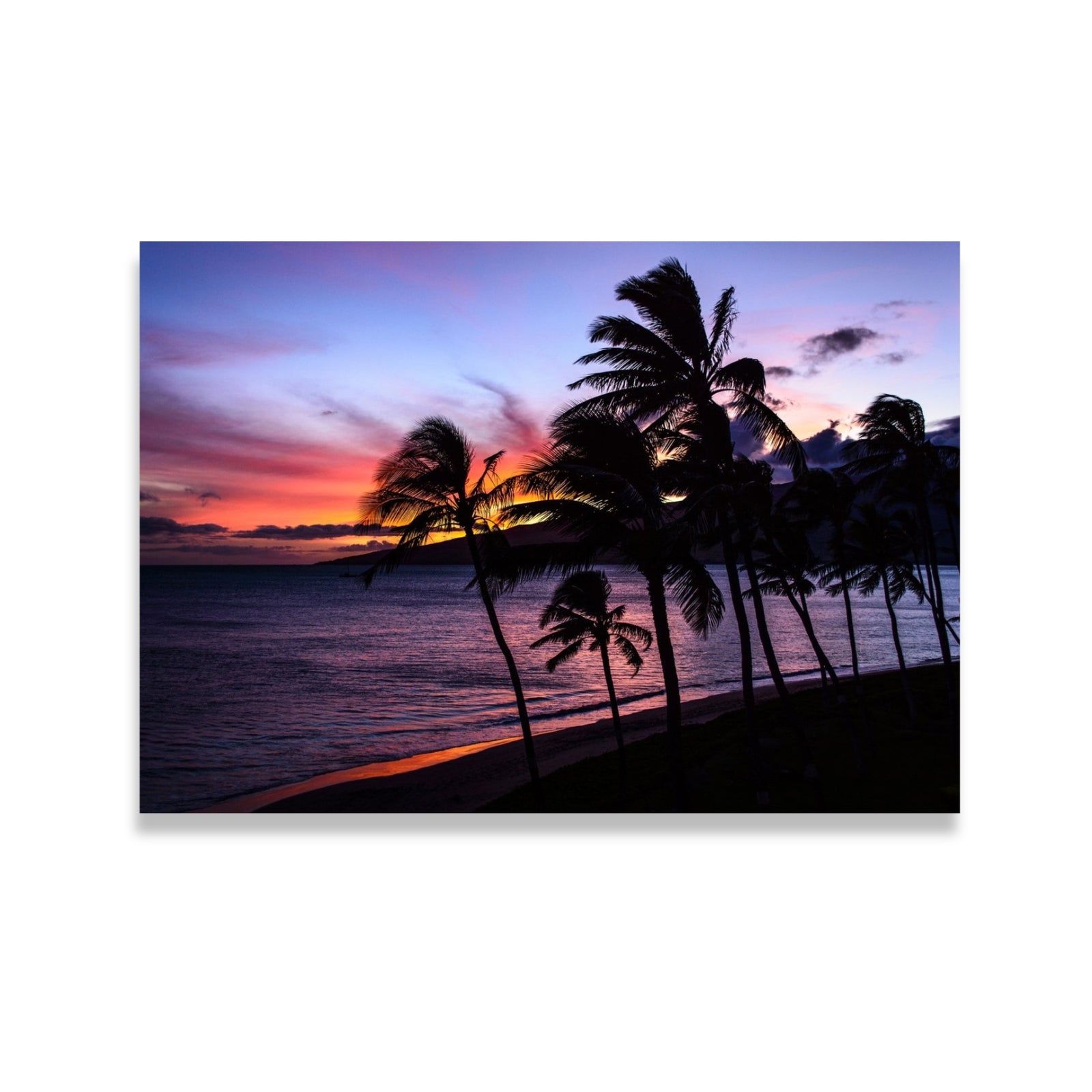 Pop-Up Mākeke - Maui Fine Art - Hawaiian Photo Print - "Hawaiian Purple Sunset" by Stan Jones