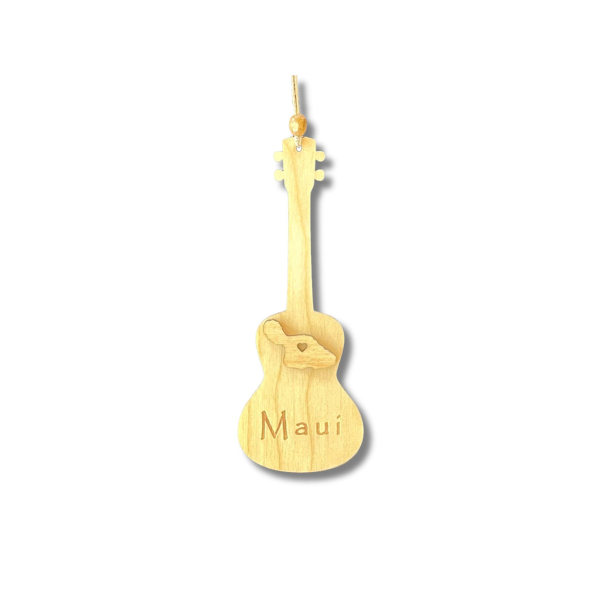 Pop-Up Mākeke - Maui Island Love - Ukulele Wooden Ornament