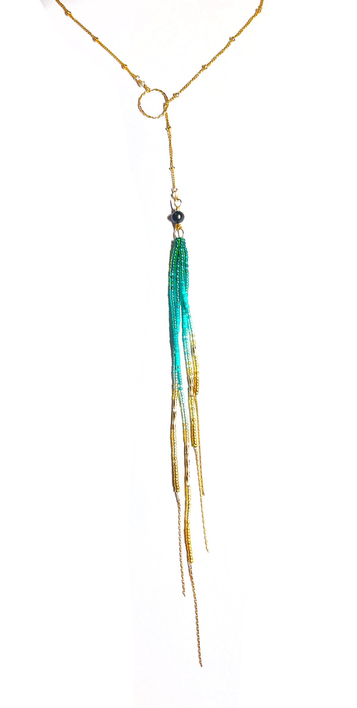 Pop-Up Mākeke - Maui Swan Designs - Lariat Necklace - Green