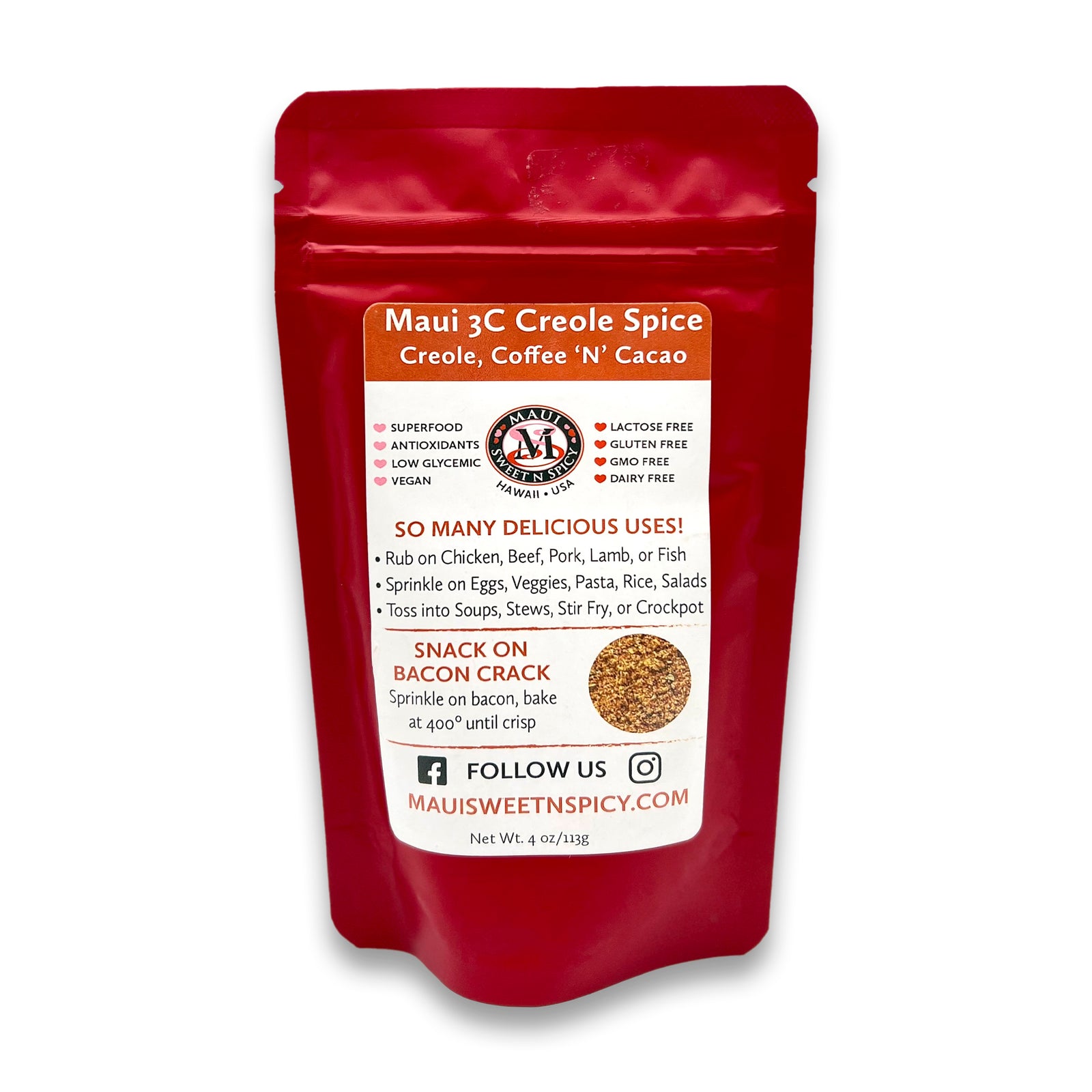 Pop-Up Mākeke - Maui SweetnSpicy - Maui 3C Creole Spice Seasoning - Front View