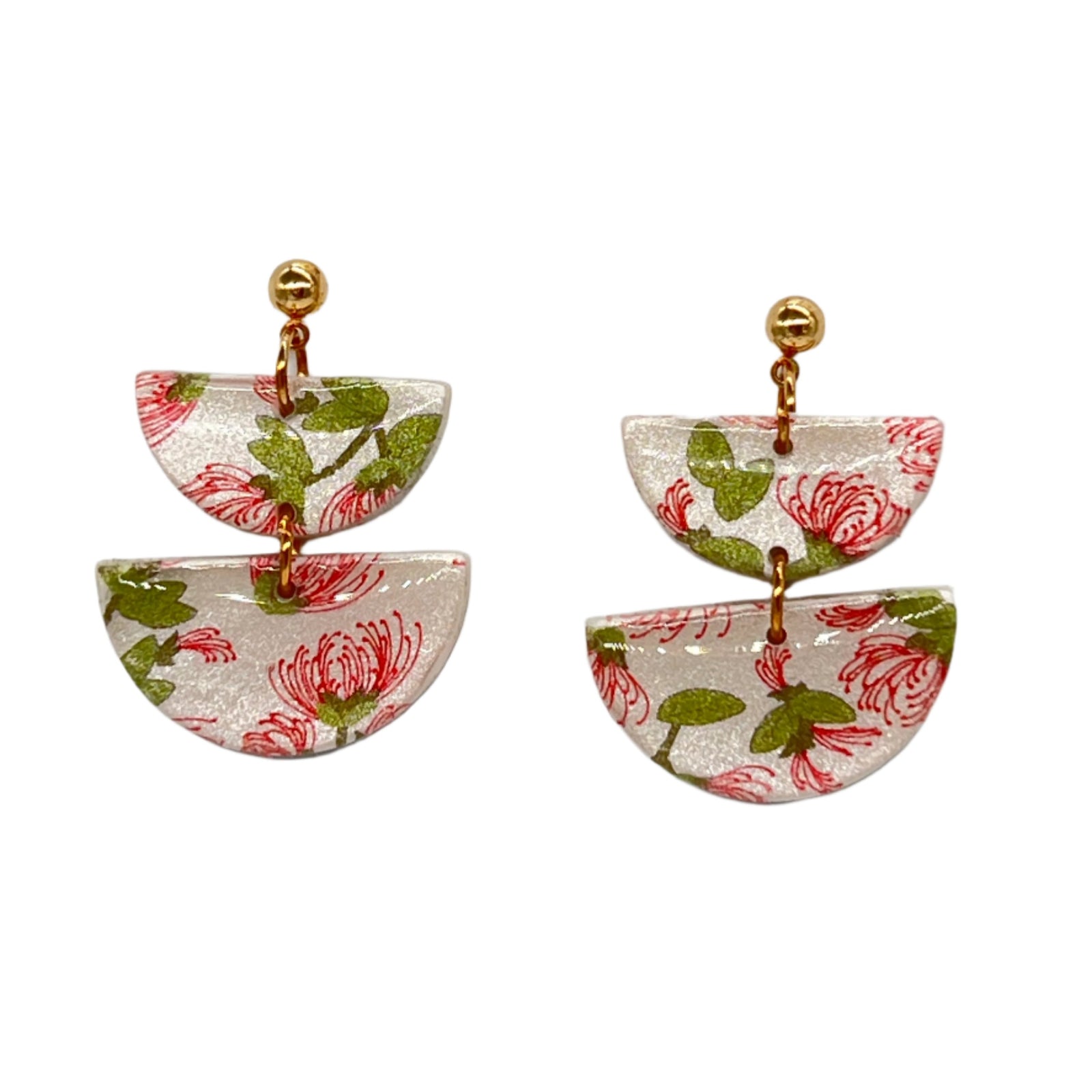 Half Circle Lehua Earrings