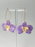 Pop-Up Mākeke - Moani's Creations - Orchid Dangle Earrings - Purple - Front View