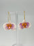 Orchid Dangle Earrings - Purple & Orange