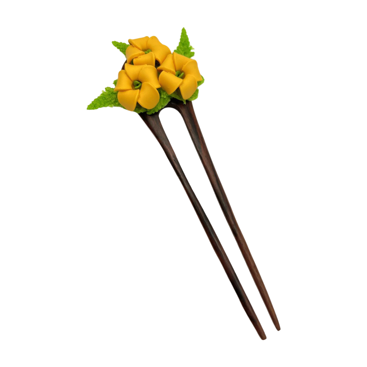 Puakenikeni Hair Pick - Yellow