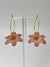 Resin Lily Earrings - Pink Dot