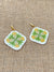 Resin Puakenikeni Earrings - Yellow