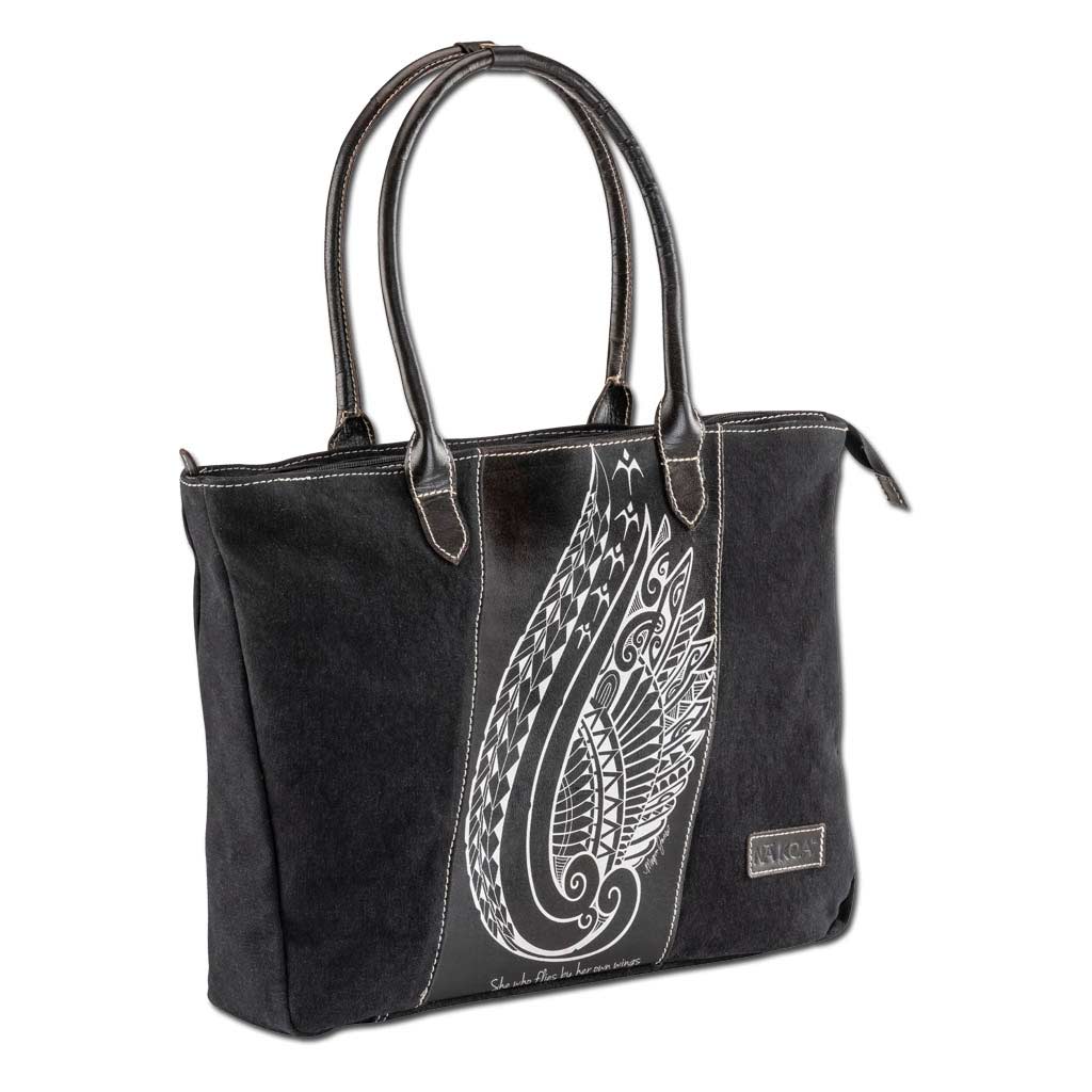 Pop-Up Mākeke - Na Koa - Tribal Tattoo Tote Bag - Kaulele