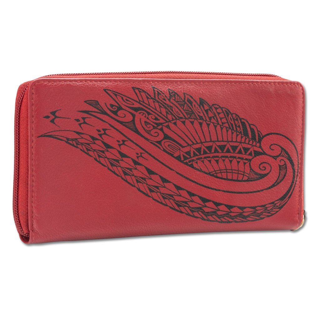 Pop-Up Mākeke - Na Koa - Wing Hawaiian Tattoo Clutch Wallet - Kaulele