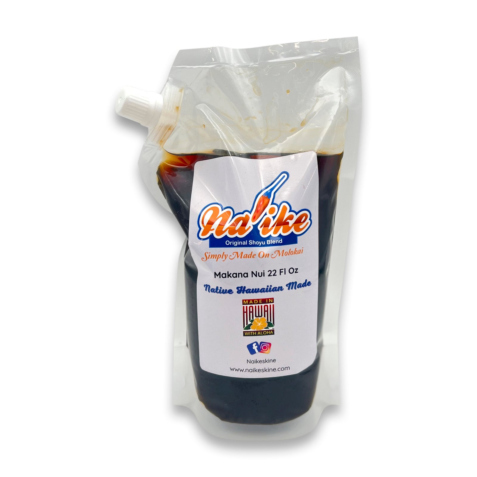 Pop-Up Mākeke - Na'ike - Original Makana Nui Hawaiian Chili Pepper Shoyu Sauce - Front View