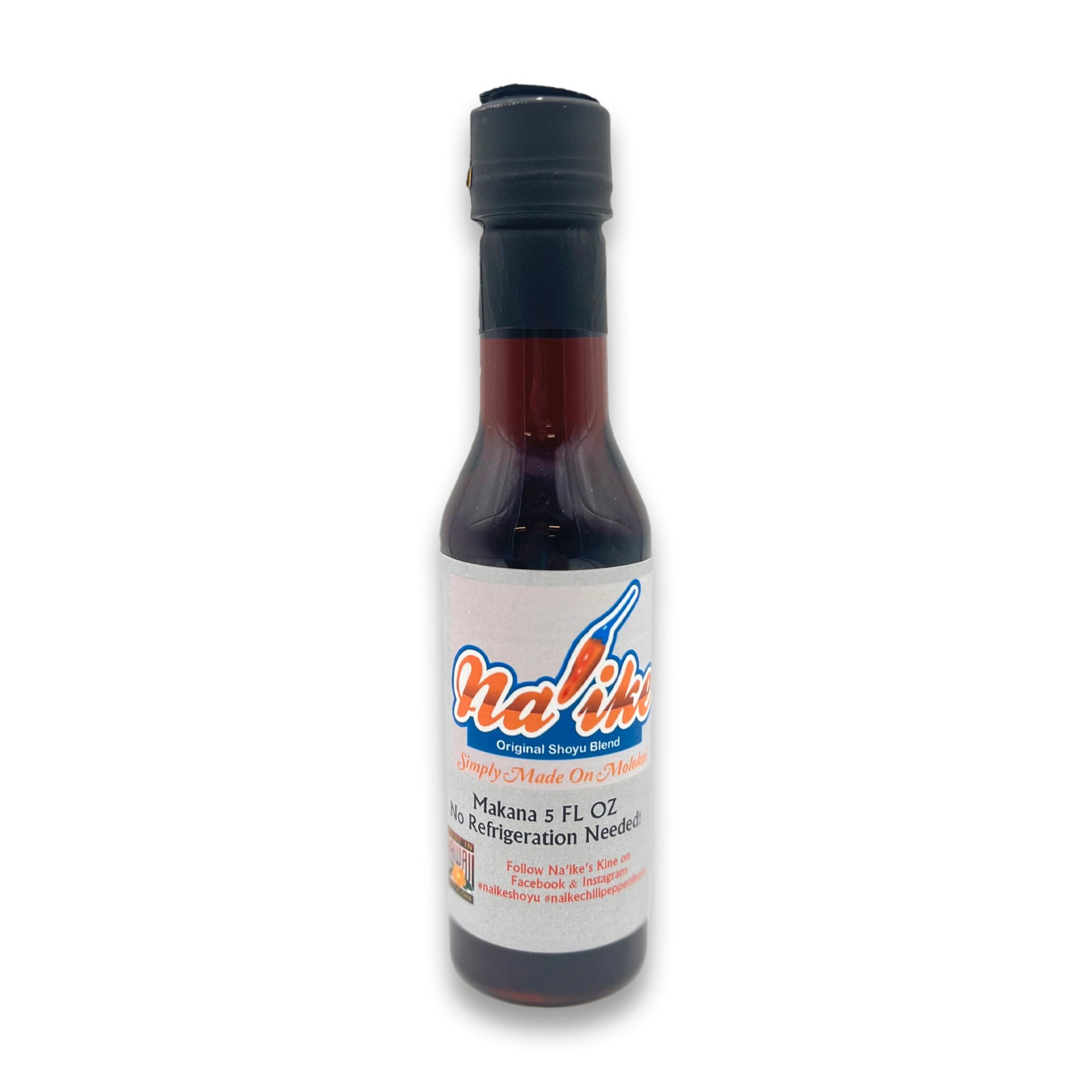 Pop-Up Mākeke - Na'ike LLC - Original Makana Hawaiian Chili Pepper Shoyu Sauce - Front View
