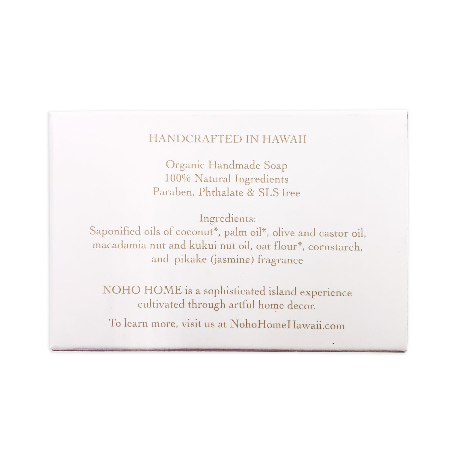 Pop-Up Mākeke - Noho Home - Hand Soap - Pikake Scent - Back View