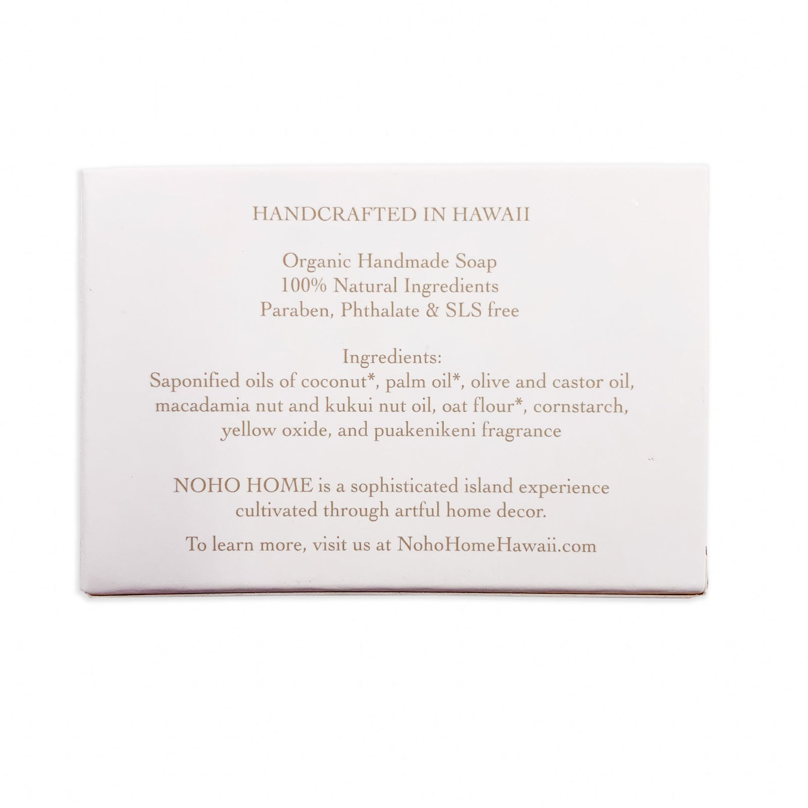 Pop-Up Mākeke - Noho Home - Hand Soap - Puakenikeni Scent - Back View