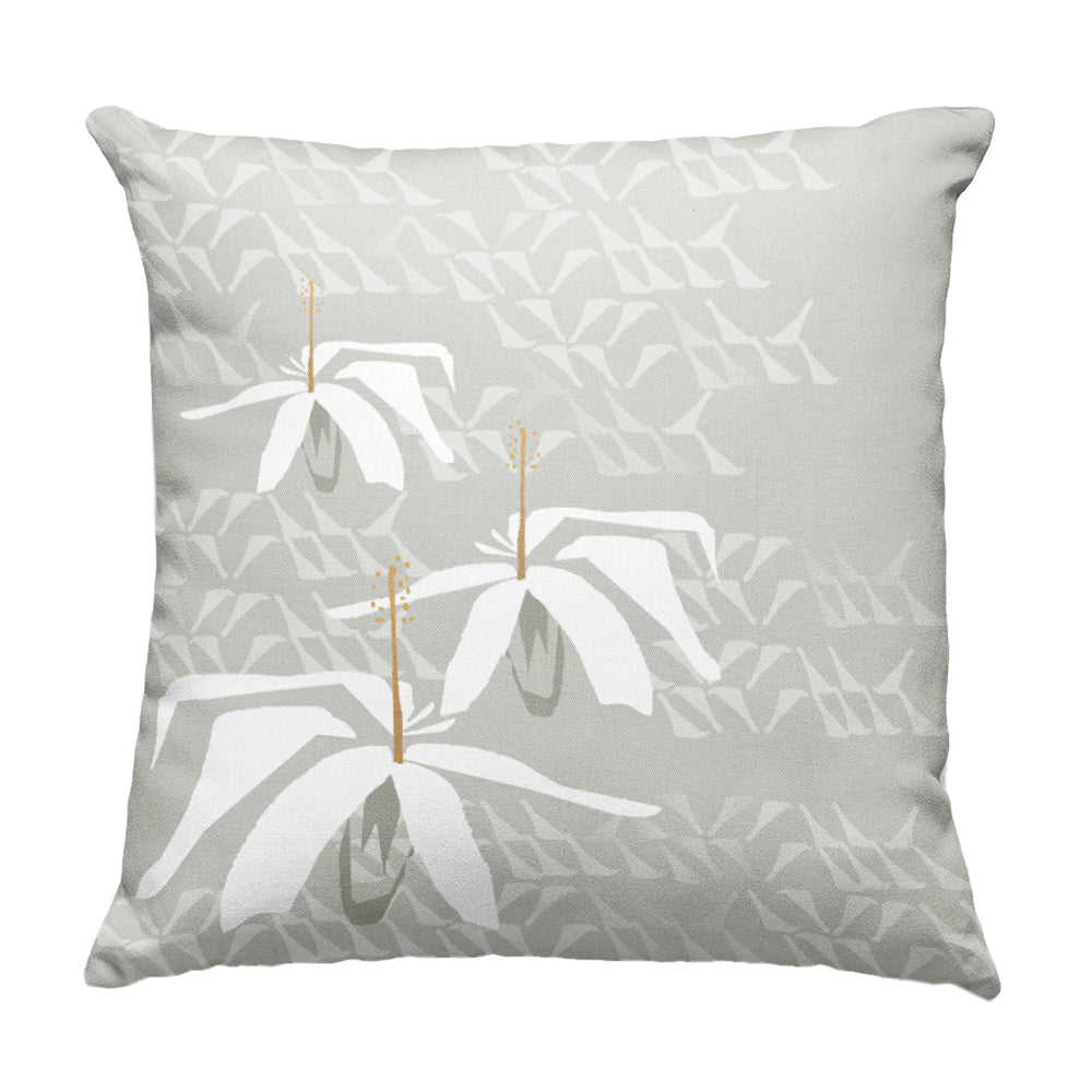 Pop-Up Mākeke - Noho Home - Kokiʻo Keʻo Keʻo Square Pillowcase - Silversword - Front View