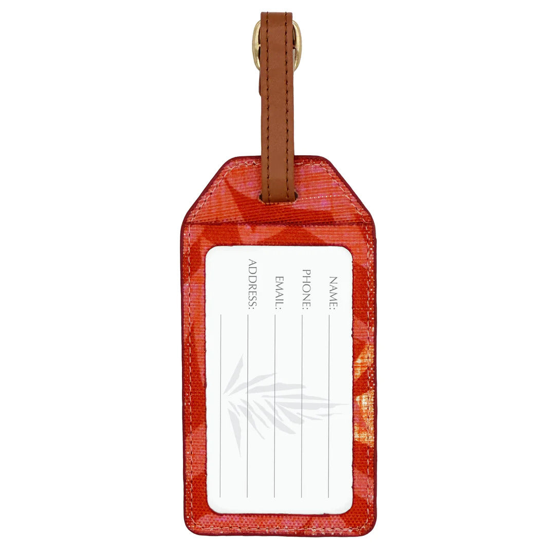 Pop-Up Mākeke - Noho Home - Lele Luggage Tag - Hibiscus - Front View