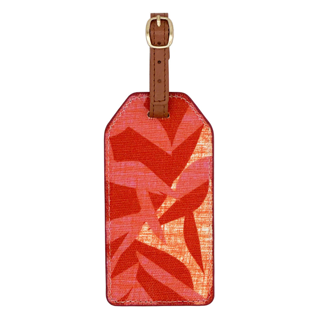 Pop-Up Mākeke - Noho Home - Lele Luggage Tag - Hibiscus - Front View