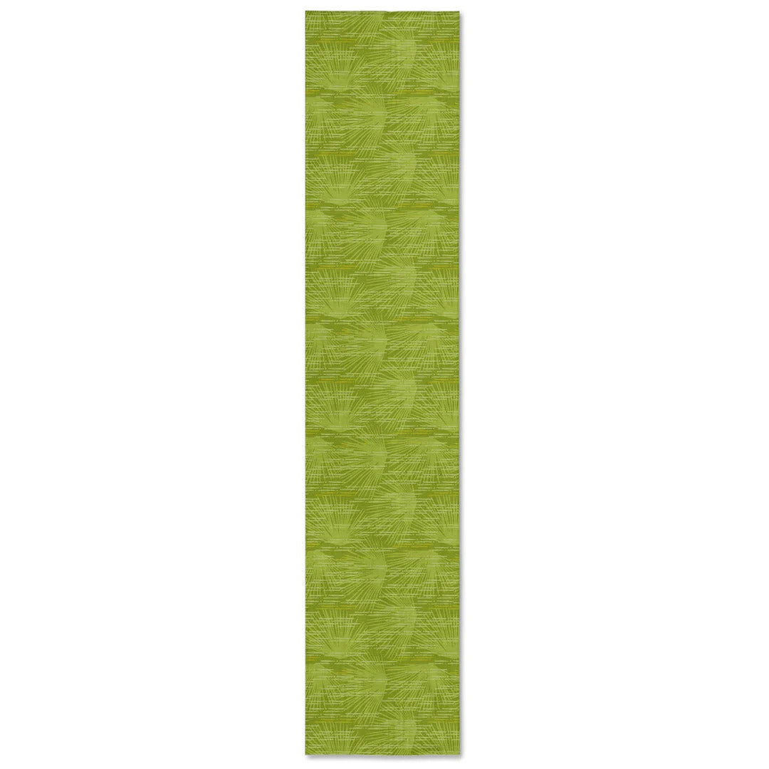 Pop-Up Mākeke - Noho Home - Loulu Polyester Table Runner - Green &amp; Ivory