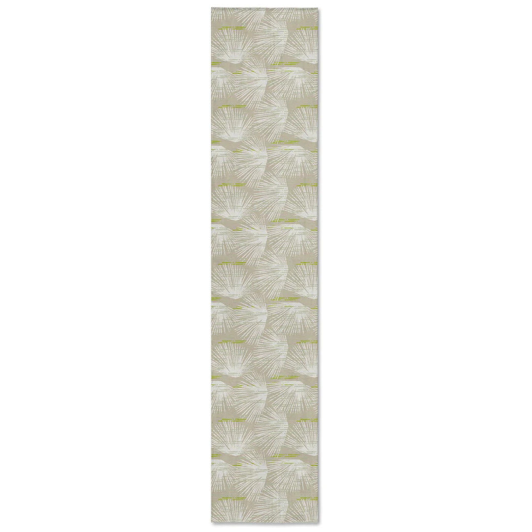 Pop-Up Mākeke - Noho Home- Loulu Polyester Table Runner - Ivory & Beige