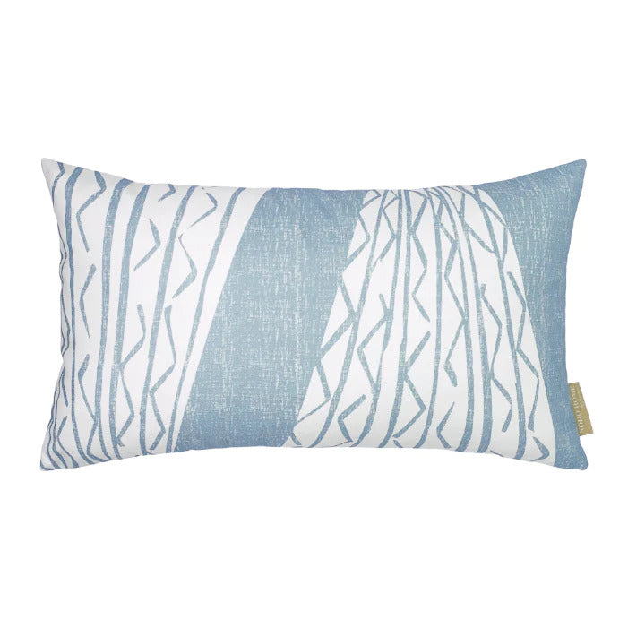 Pop-Up Mākeke - Noho Home - Niho Kila Lumbar Pillowcase - Light Blue