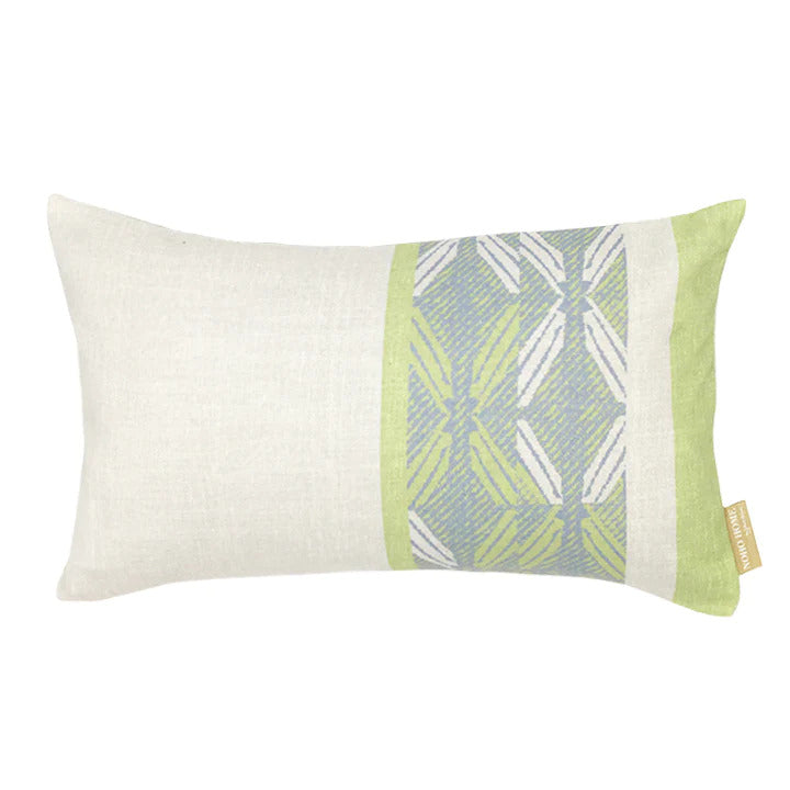 Pop-Up Mākeke - Noho Home - Peʻa Lumbar Pillowcase - Celery & Light Blue