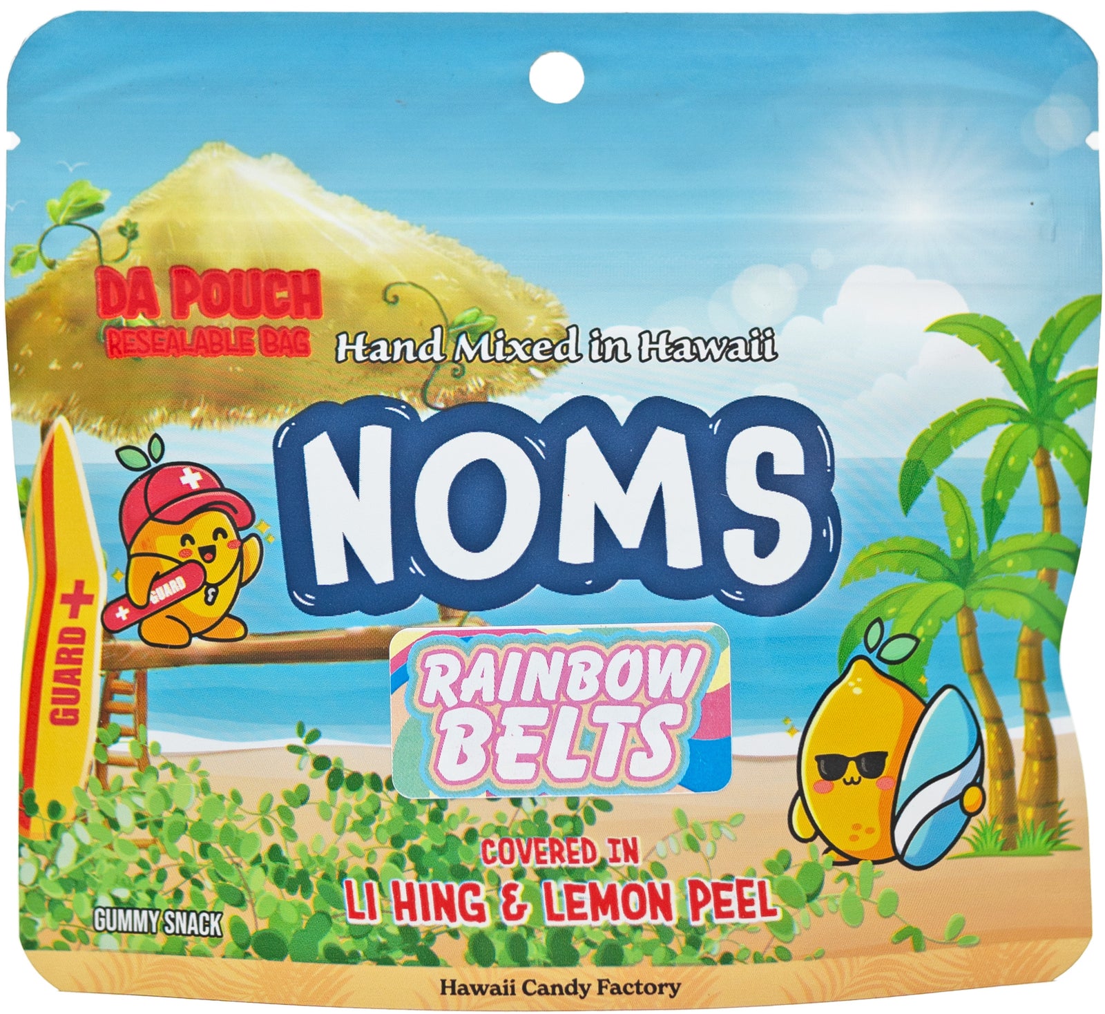 Pop-Up Mākeke - Noms - Rainbow Belts Pouch - Front View