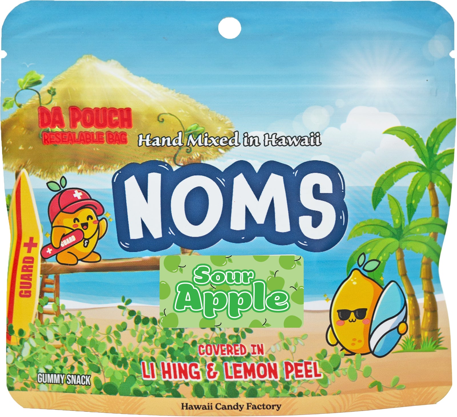 Pop-Up Mākeke - Noms - Sour Apple Pouch - Front View