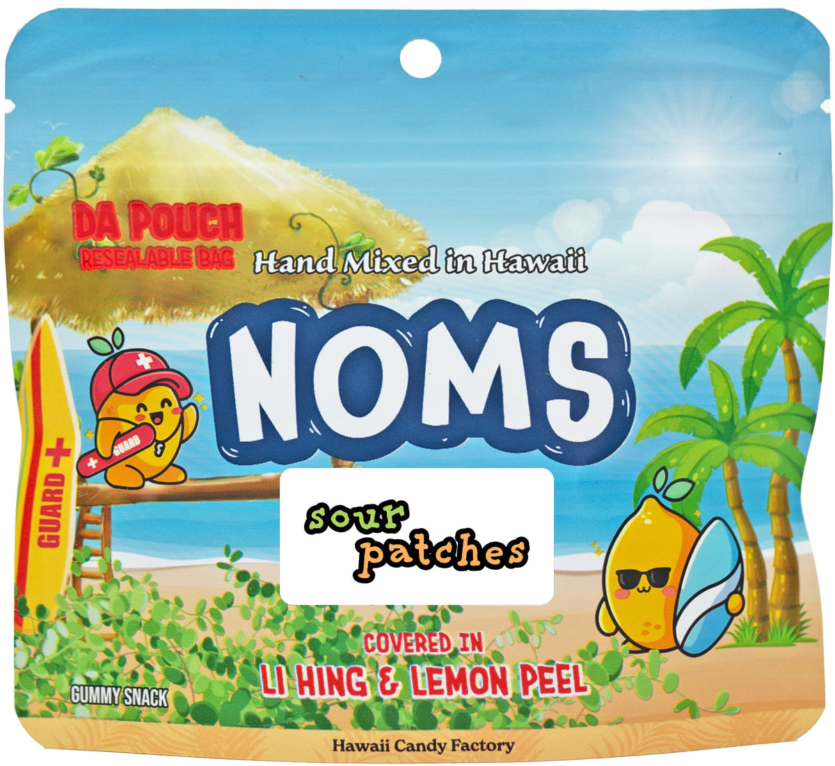 Pop-Up Mākeke - Noms - Sour Patches Pouch - Front View