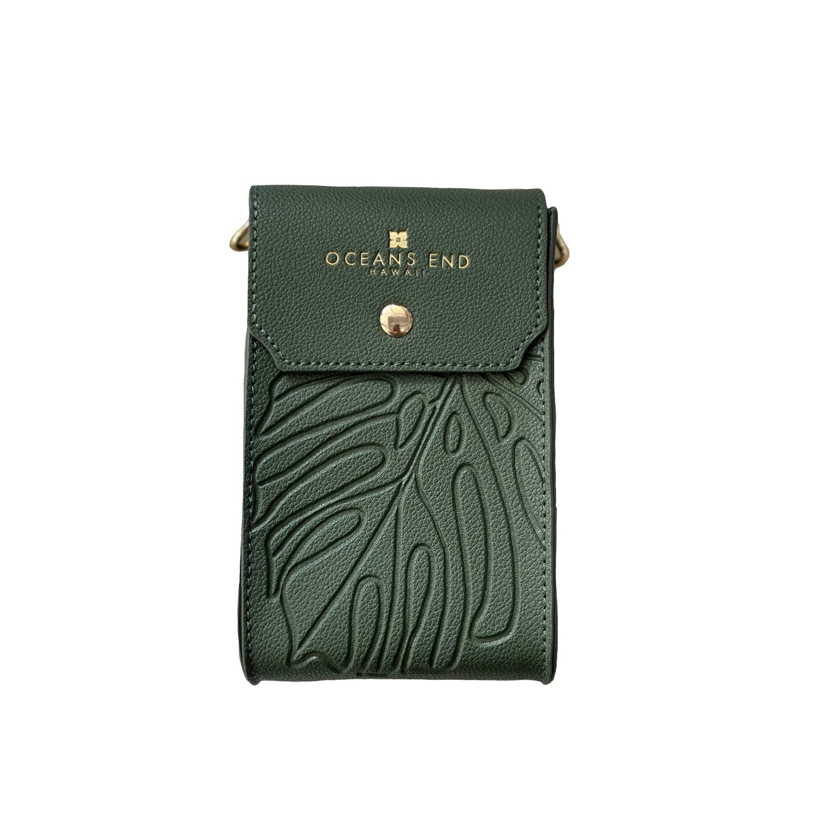 Pop-Up Mākeke - Oceans End Hawaii - Megan Crossbody Bag in Emerald - Front View