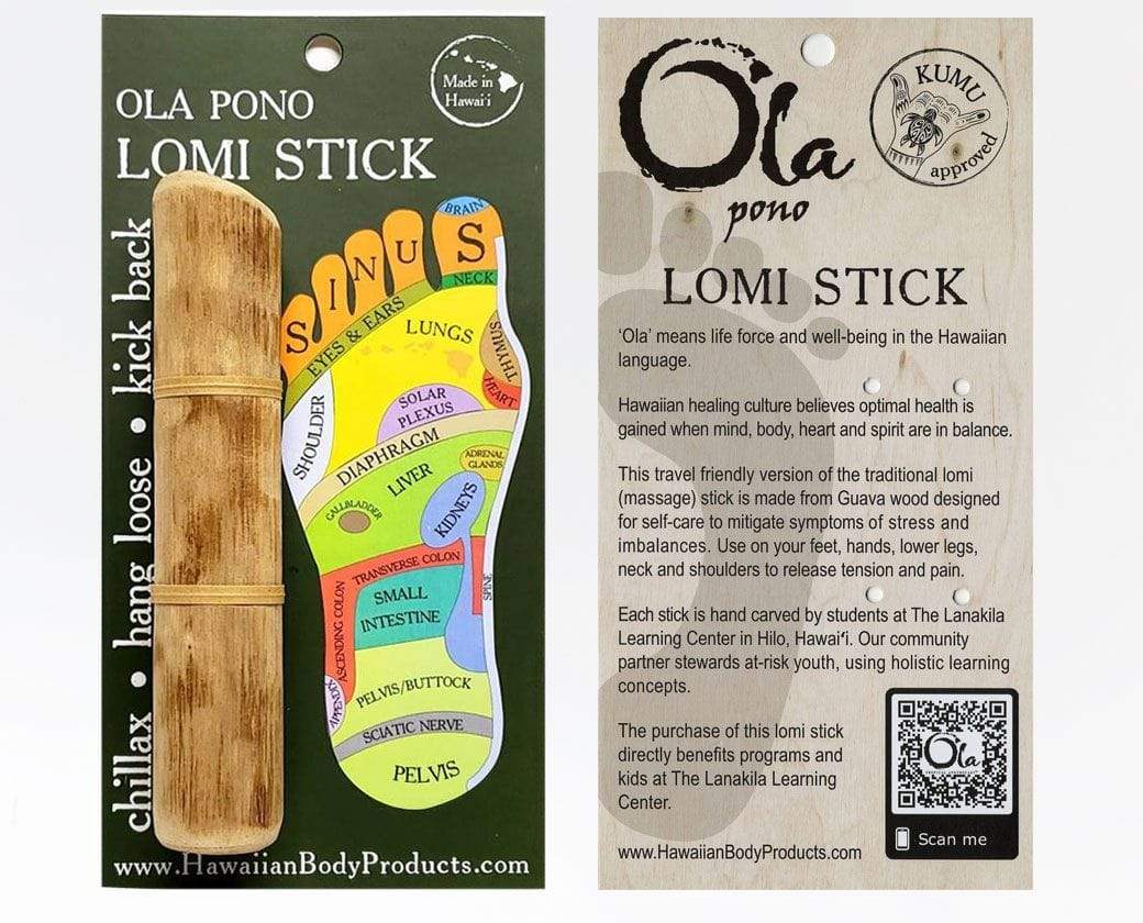 Pop-Up Mākeke - Ola Tropical Apothecary - OLA Pono Lomi Massage Stick